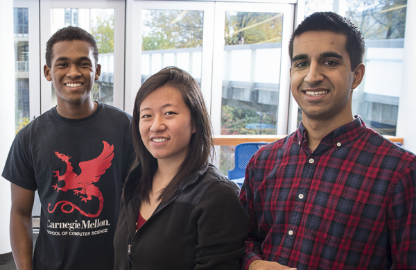 Three CMU Computer Science students smiling